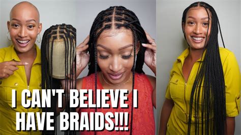 Natural Braided Wigs Honest Alopecia Review And Install Ft Instant Arèwà Hair Youtube