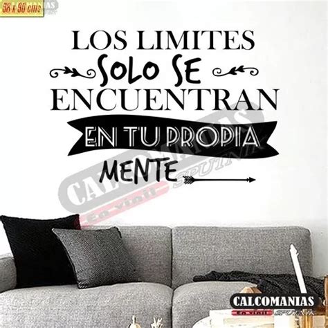 Vinil Decorativo Para Pared Frases Letras Los Limites Solo En Venta En