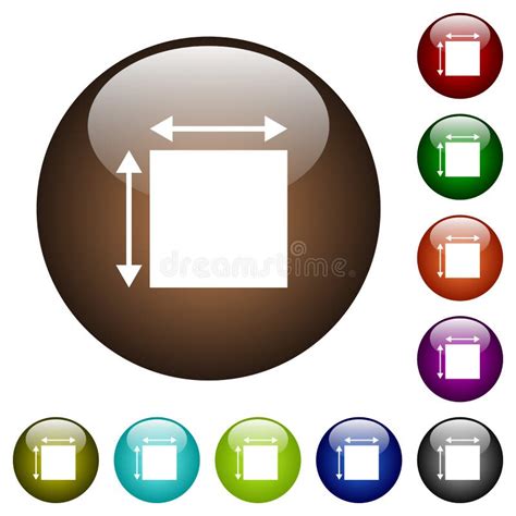 Dimensiones De Elementos Iconos De Color Plano En Contornos Redondos