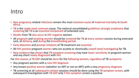 Tuberculosis Tb In Pregnancy Pptx