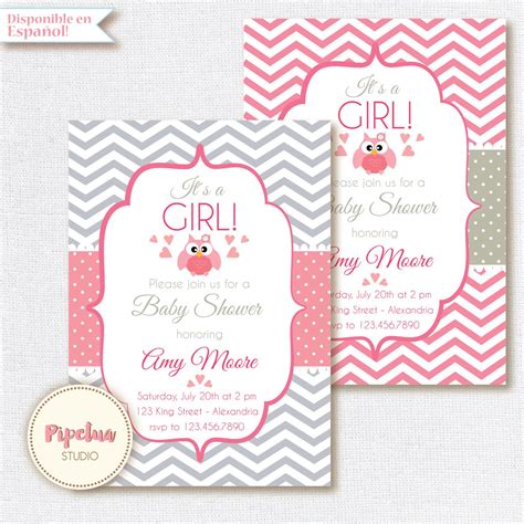 Extraordinario Invitaciones Para Baby Shower De Nina Sencillas 25