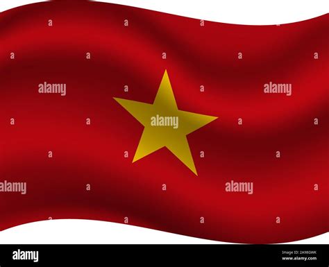 Hermosa Bandera Nacional De La Rep Blica Socialista De Vietnam Colores