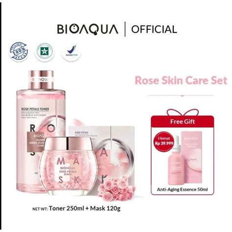 Jual Bioaqua Rose Skincare Set Shopee Indonesia