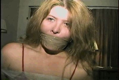 Amateur Bound And Gagged Girls One Wrap Tape Gagged Duck Medical Tape Bound Hostage