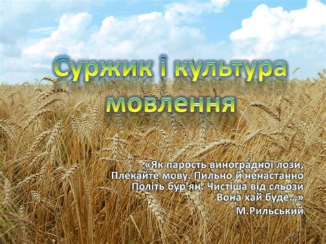Суржик і культура мовлення - презентация онлайн