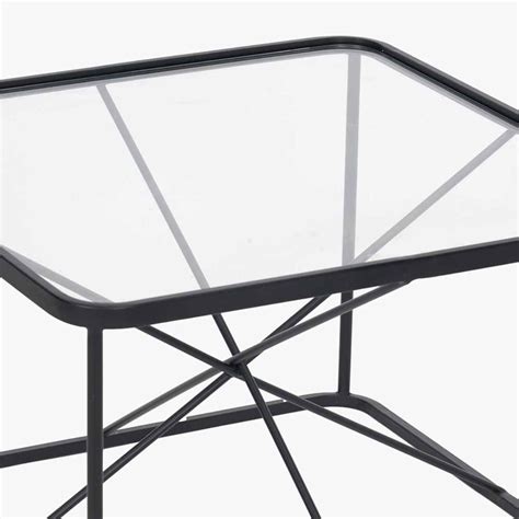 Roxy Glass & Black Metal Coffee Table – Pagazzi