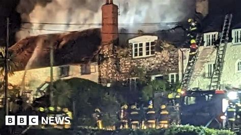 Firefighters Extinguish Porlock Weir Thatched Cottage Blaze