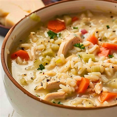 Creamy Chicken Rice Soup Recipe - Insanely Good