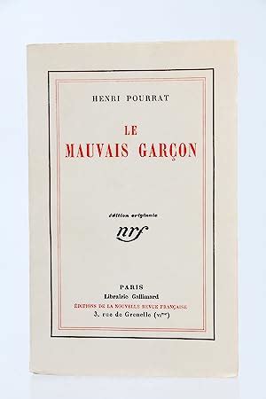 Le mauvais Garçon by POURRAT Henri couverture souple 1926