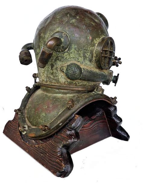 Partial Side View Of Back Of Schrader Navy Mk V Dive Helmet Image