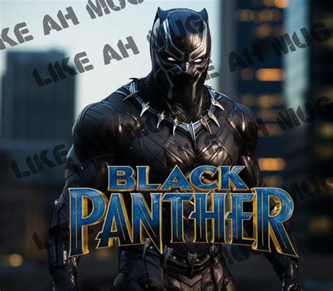 Black Panther Superhero Tumbler Wrap Sublimation 20 Oz Skinny