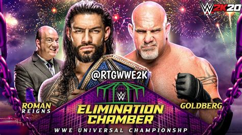 Goldberg Vs Roman Reigns Iron Man Match Hd Elimination Chamber K