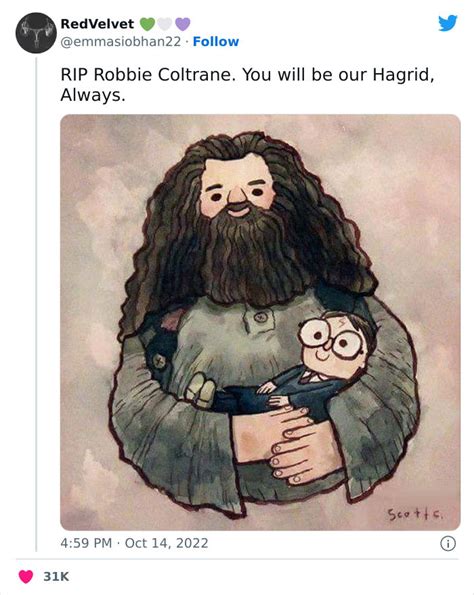 31 Of The Most Touching Tributes Paid To The Late Robbie Coltrane Star