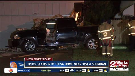 Truck Slams Into Tulsa Home