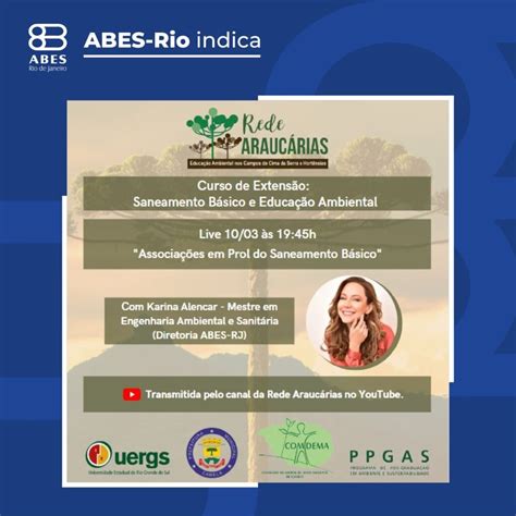 ABES Rio Indica Curso de extensão Saneamento Básico e Educação