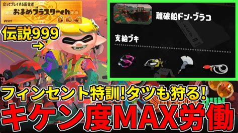 野良カンスト100回した男のサモラン！伝説999～ドンブラコでもフィンセント修行andタツ狩り！【スプラトゥーン3サーモンランnw】 Youtube