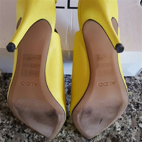 Aldo Shoes Aldo Light Yellow Slingback High Heels Poshmark