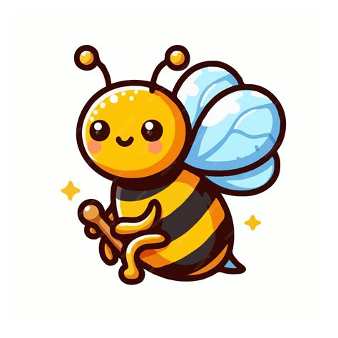 Premium Vector Cute Bee Flying Cartoon Vector Illustration