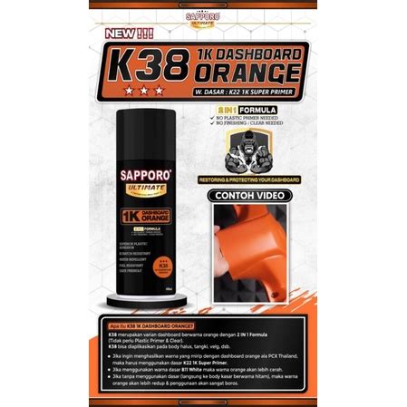 Jual Sapporo Ultimate K K Dashboard Orange Cat Semprot Aerosol Spray