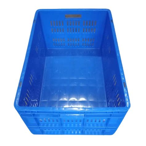 Blue Plastic Milk Jumbo Crate Outer Dimension LXWXH 650 X 450 X 315