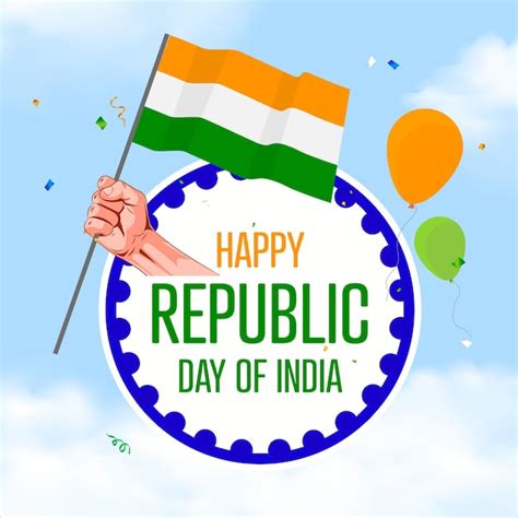 Premium Vector Republic Day Of India Hand Proudly Holding Indian
