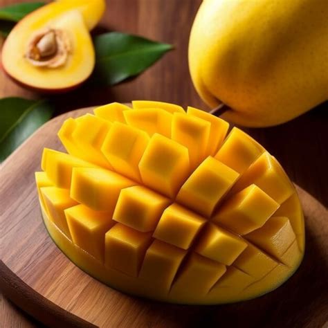 Premium Ai Image A Juicy Sliced Mango