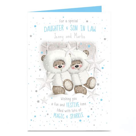 Buy Personalised Hugs Bear Christmas Card Fun And Festive Couple For Gbp 1 79 Card Factory Uk