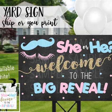 Staches Or Lashes Gender Reveal Etsy