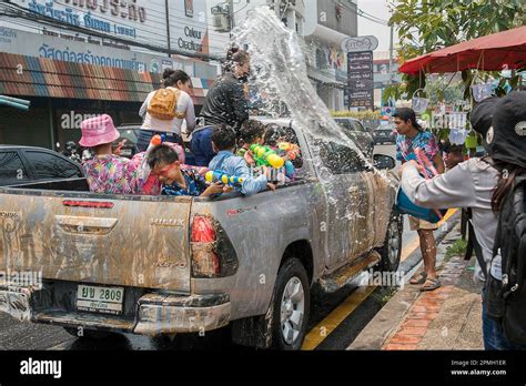 Songkran water festival Chiang Mai, Thailand Stock Photo - Alamy