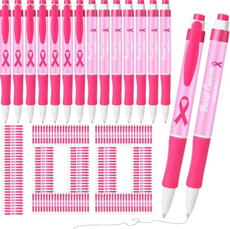 Amazon Harloon 100 Pcs Breast Cancer Awareness Ribbon Pen Breast