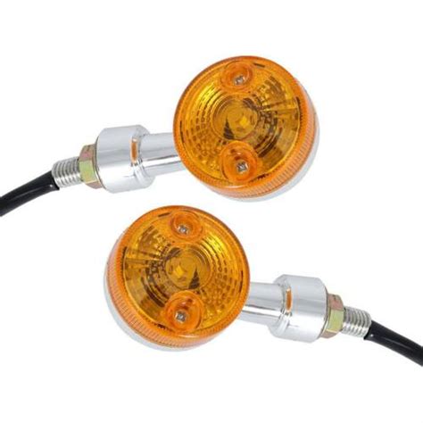 Universal Motorcycle Turn Signals Light Indicator Volt Chrome With