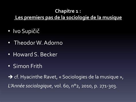 Sociologie De La Musique