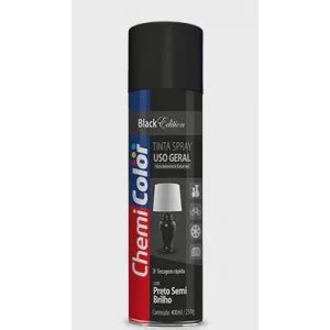 Tinta Spray Uso Geral Preto Semi Brilho 400 Ml Chemicolor Submarino