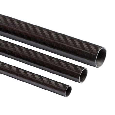 Glossy Round Carbon Fiber Tube Unidirectional Roll Wrapped Machinability