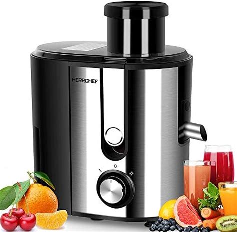 Herrchef Juicer Machines 600w Juice Extractor With 3 Big Mouth Feed