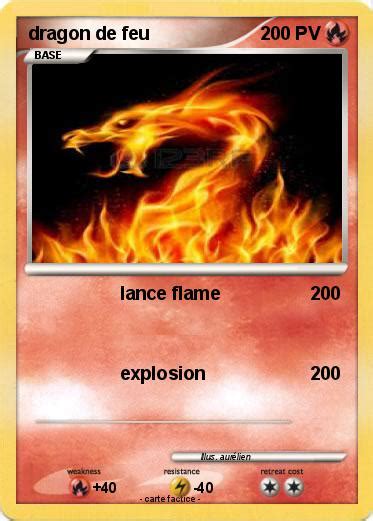 Pokémon dragon de feu 302 302 lance flame Ma carte Pokémon