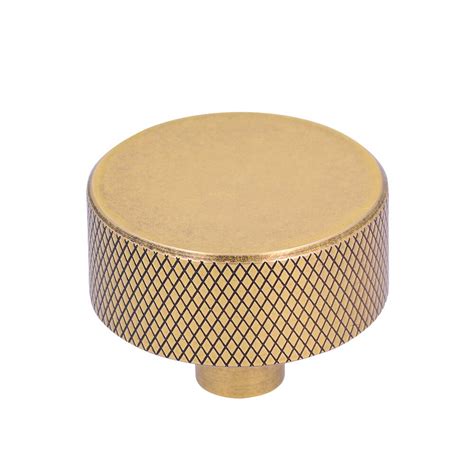 Industrial Modern Collection Knurled Knob In Vintage Gold By Siro