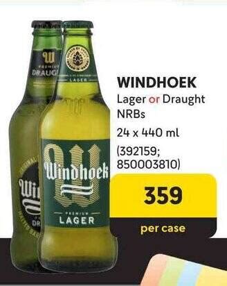 WINDHOEK Lager Or Draught NRBs Offer At Makro