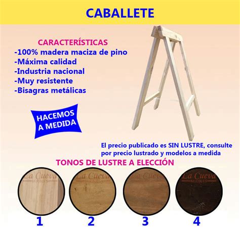 Caballete De Madera Maciza Soporte Para Mesa Tablon Lcm 590 00 En