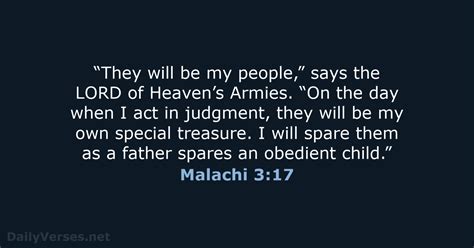 June 17 2024 Bible Verse Of The Day NLT Malachi 3 17