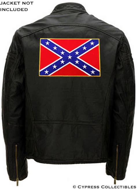 Confederate Flag Southern Biker Patch Rebel Large 11 Embroidered