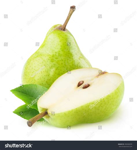 Isolated Pears One Half Green Pear Stock Photo 499282870 Shutterstock