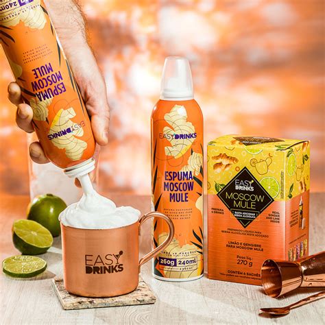 Espuma De Gengibre Moscow Mule Pronta Spray Easy Drinks 260g