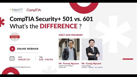 WEBINAR COMPTIA SECURITY 501 VS 601 WHATS THE DIFFERENCE YouTube