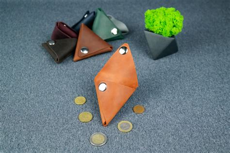 Leather Coin Case Leather Coin Bag Coin Pouch With a Snap - Etsy