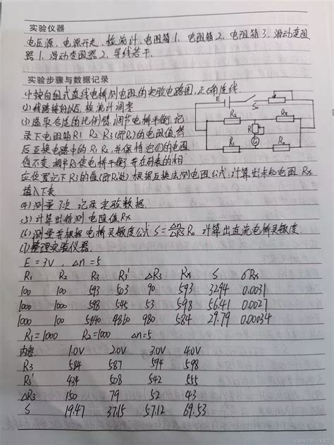 物理实验 自组式电桥 仿真实验大厅实验报告 重庆理工大学重庆理工大学物理实验报告 Csdn博客