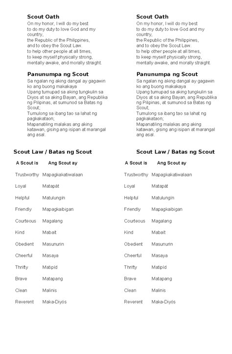 scout oath  law bsp guide studocu