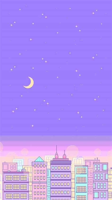 Download Purple Pastel Aesthetic Pixel Art Wallpaper