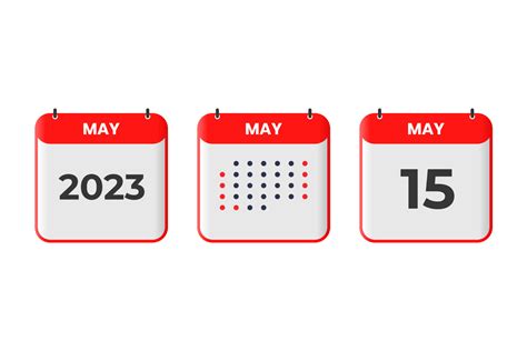 May 15 Calendar Design Icon 2023 Calendar Schedule Appointment