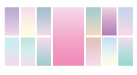 Set of Pastel gradient background. Soft pastel gradient background ...